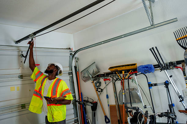 Professional Garage Door Maintenance technician working in Hampton, VA